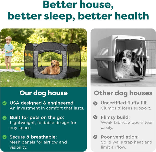 Furhaven Soft-Sided Dog & Cat Playpen, Portable Foldable Indoor & Outdoor Pet Playpen with Mesh Windows & Zippered Door, Gray, Extra Large7