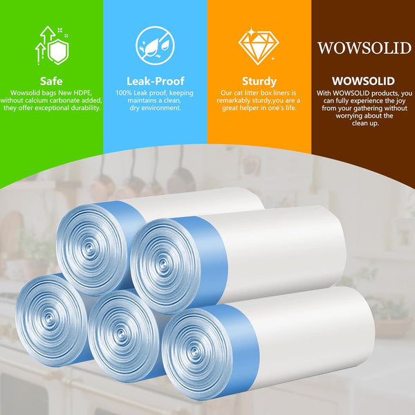 80 Count Cat Litter Box Liner for Automatic Cat Litter Box and Litter Box Robot 5/4/3, Heavy-Duty Tear-Free Drawstring Receptacles Bags Thickened Waste Bags, 25.2 X 15.7 IN6