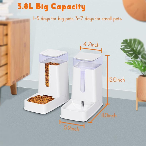 Automatic Pet Feeders Automatic Dog Food and Water Dispenser Water Dispenser for Dogs Gravity Water Dispenser Cat Feeders Automatic Cat Food Dog Water and Food Dispenser Gravity Pet Water Dispenser6