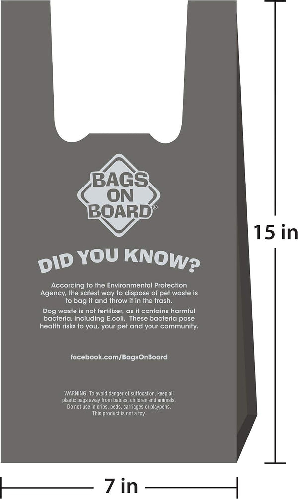 Bags on Board Dog Poop Bags with Easy Tie Handles, Drawer Pack, 200 Count | Extra Thick Waste Pickup Bags, Easy Tie Handles, Easy Dispensing Drawer Pack, Strong Leak Proof Design, 200 Count6