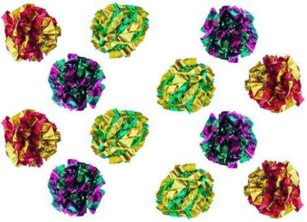 Original Mylar Crinkle Balls Cat Toys - 12 Pack1