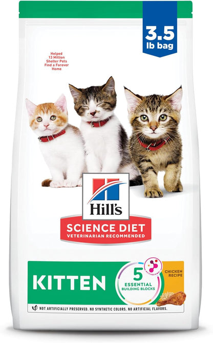 Hill'S Science Diet Kitten Formula Dry Cat Food | #1 Veterinarian Recommended, Chicken Recipe, 7 Lb. Bag12