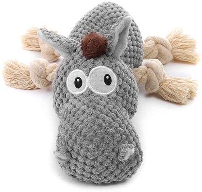 Sedioso Dog Toy, Large Dog Squeaky Toys, Stuffed Animal Dog Plush Toy for Puppy, Small, Middle, Large Dogs (Donkey(Grey))1