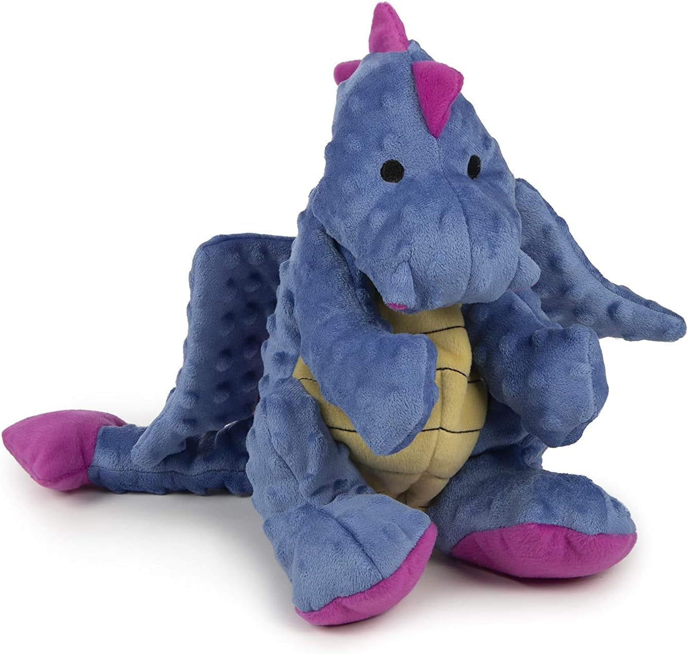 godog-bubble-plush-dragons-squeaky-dog-toy-chew-guard-technology-coral-large