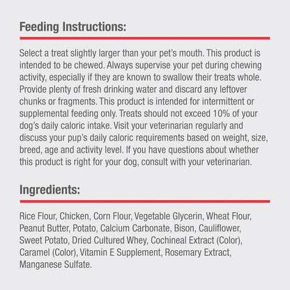 Dreambone Puffy Rolls Chews for Dogs, 8 Count, Treat Your Dog to Easy-To-Digest Rawhide-Free Chews Made with Real Peanut Butter and Bison3