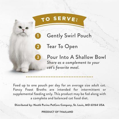 Purina Fancy Feast Broths, Classic Seafood Wet Cat Food, 1.4 Oz, 12-Pack7