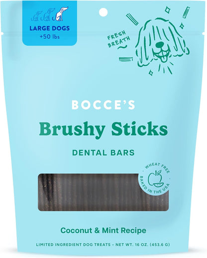 Bocce'S Bakery Brushy Sticks Dog Dental Treats, Medium Breeds (13 Oz) | Wheat-Free Dental Bars to Support Oral Health & Fresh Breath - Made with Real, Limited Ingredients in the USA10