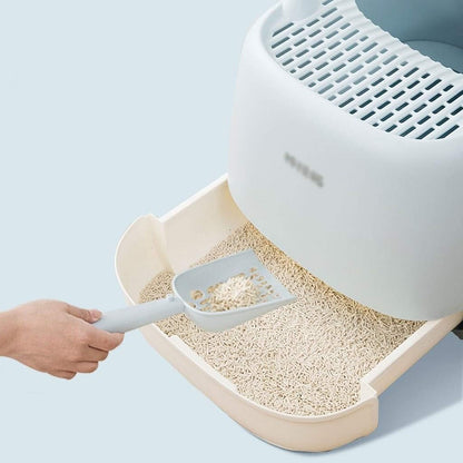 Dog Potty Training Toilet ﻿ Creative Cat Litter Box Fully Enclosed Drawer Top Entry Toilet Supplies Oversized Deodorant Pan (Blue)(Pink)6
