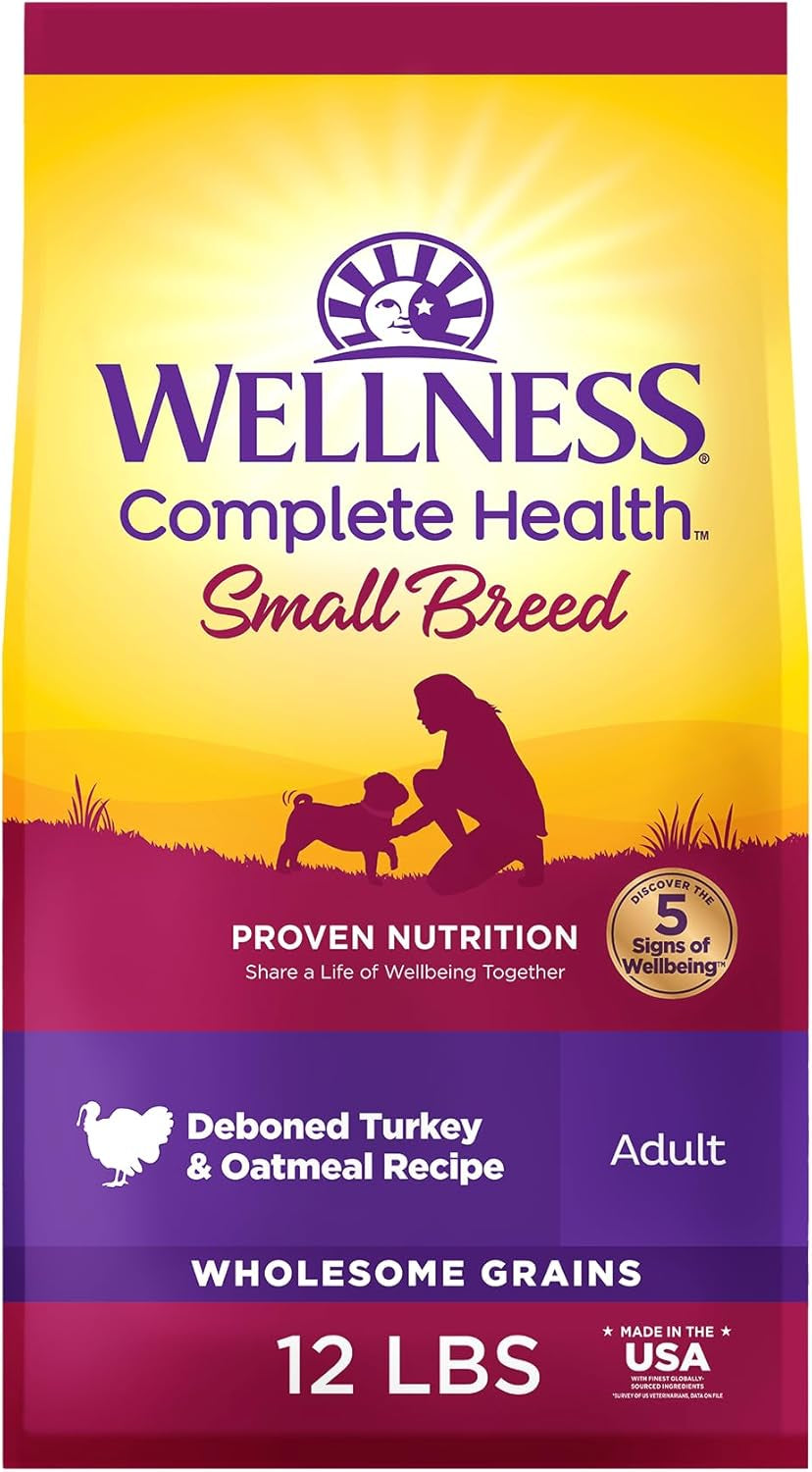 wellness-complete-health-small-breed-adult-dry-dog-food-wholesome-grain-kibble-natural-turkey-and-oatmeal-recipe-4-lb-bag