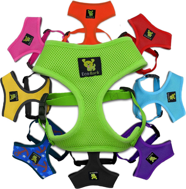 Ecobark Dog Harness, Soft Mesh over the Head Vest Harness, Red, Small | Luxurious Eco Friendly No Pull & No Choke Design, Padded Breathable Body Halter, anti Rub, for Puppy, Toy & Small Breeds36