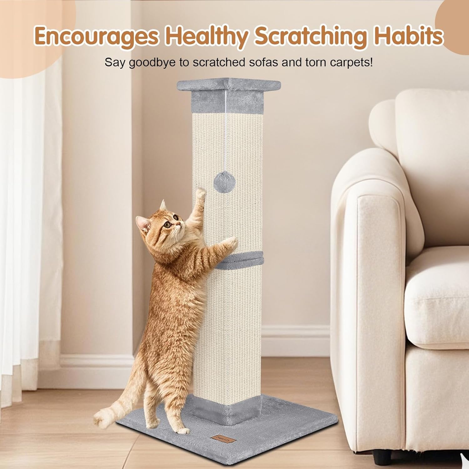 cat-scratching-post-33-inch-for-indoor-cats-high-cat-scratch-post-grey-cat-tree-for-full-body-stretching-protect-your-furniture