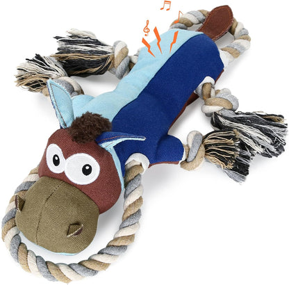 IOKHEIRA Dog Toys for Aggressive Chewers,Tough Indestructible Dog Toys,Squeaky Toys for Large Dogs,Durable Dog Chew Toys (Auburn)7