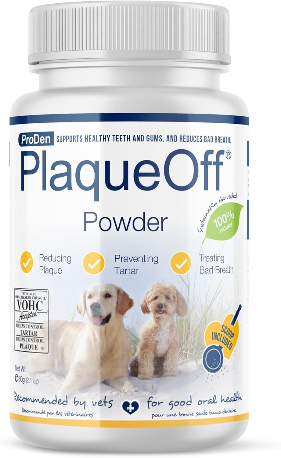 proden-plaqueoff-powder-for-dogs-dog-tartar-and-plaque-remover-60g-vohc-accepted-dental-powder-for-pet-oral-care-supports-fresher-breath-and-dental-hygiene-100-natural-kelp-formula