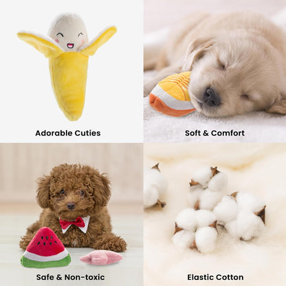 Nocciola Dog Squeaky Toys, Plush Small Dog Toys for Dogs, Stuffed with Squeakers,12 Pcs Puppy Toys with a Carrying Bag for Small Medium Size2