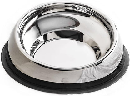 Enhanced Pet Bowl, Stainless Steel Slanted Dog Bowl with Raised Ridge for Flat-Faced Dog Breeds or Cats, Food-Grade Non-Slip No Spill Bowl for Dogs, Less Mess, Less Gas, and Better Digestion (Small)1