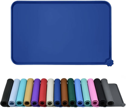 Reopet Silicone Pet Feeding Mat - Waterproof & Non-Slip Dog Cat Placemat | High Raised Edges Prevent Food & Water Spills to Protect Floors, Easy to Clean, Fit for Dog Cat Bowls25