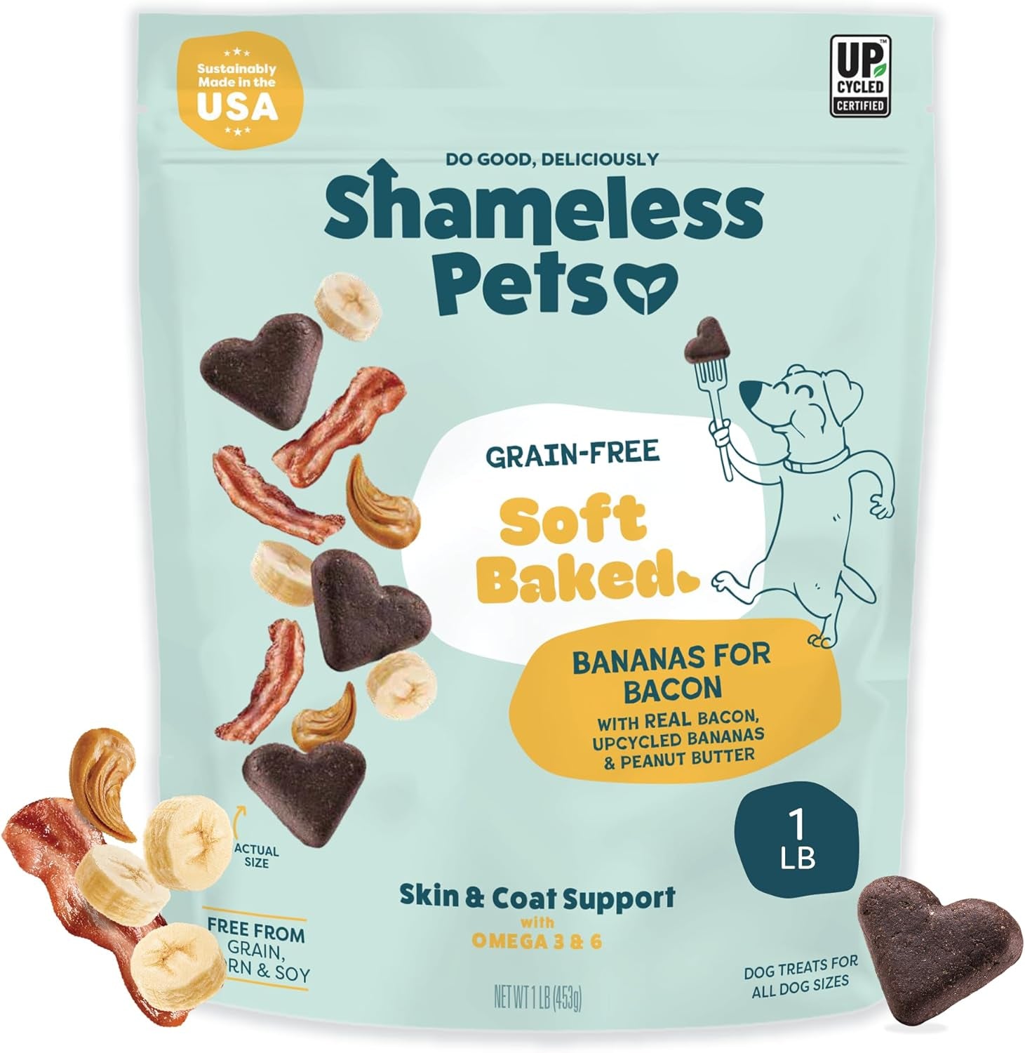 shameless-pets-soft-baked-dog-treats-bananas-for-bacon-healthy-treats-for-small-medium-large-dogs-skin-coat-support-with-omega-3-omega-6-grain-free-made-in-usa-6-oz