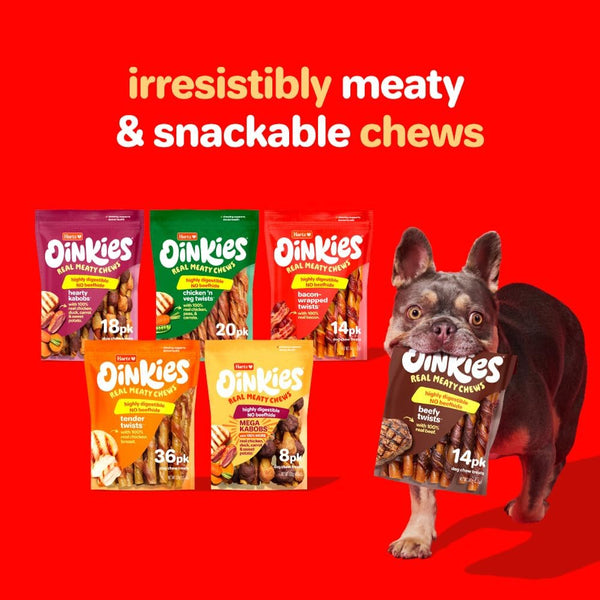 Oinkies Porkalicious Smoked Pig Skin Twists Dog Treats, 40 Count7