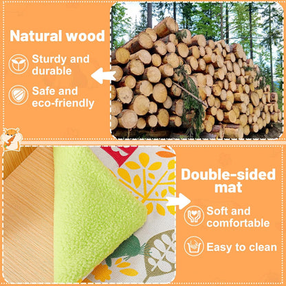 MEWTOGO Upgraded Sturdy Wooden Guinea Pig Castle with Stairs & Mat | Easy to Assemble, Sturdy, Playing Hiding House, for Hamsters Bunny Chinchillas Small Animals4