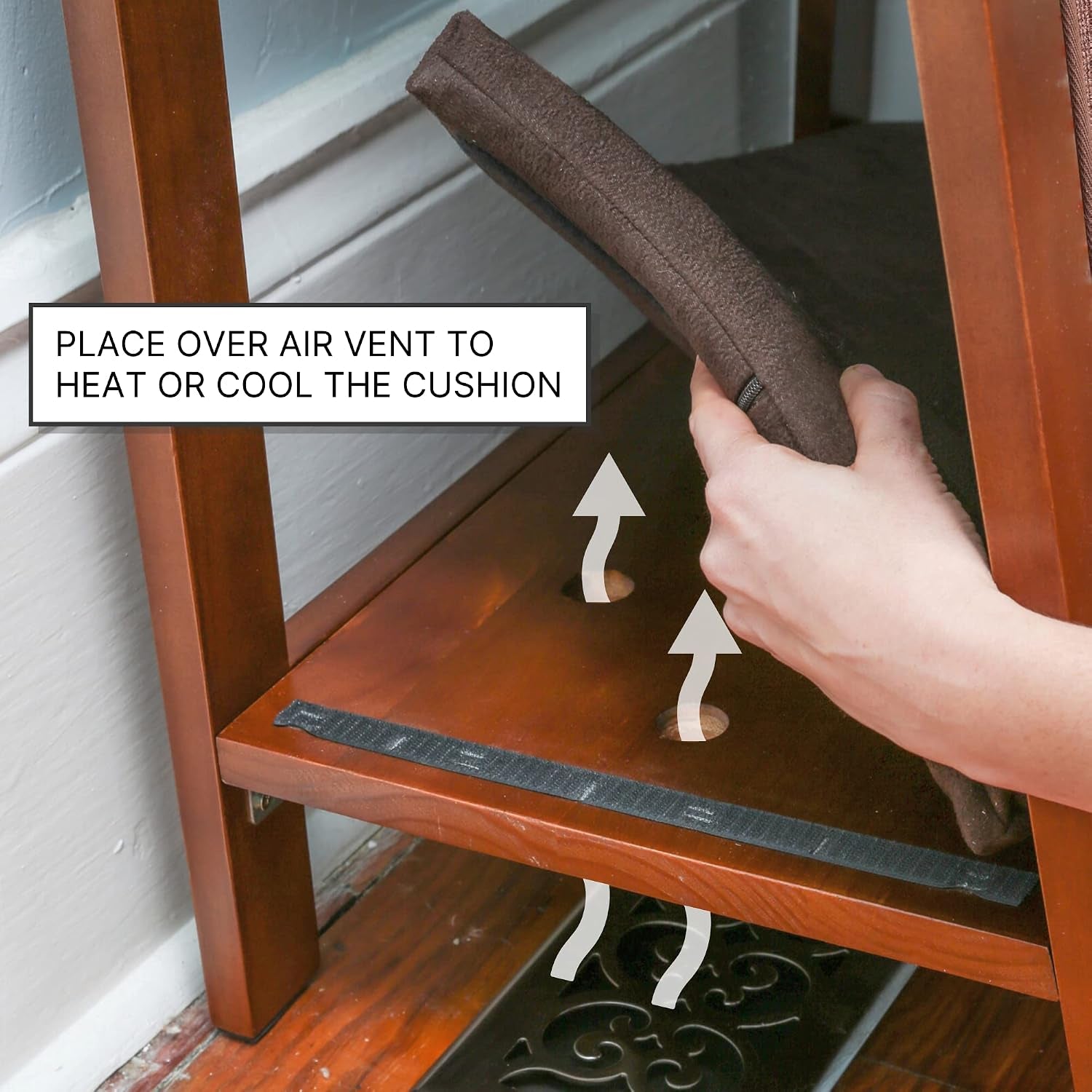 the-refined-feline-a-frame-cat-bed-cave-in-black-espresso-with-ventilated-base-multipurpose-wood-cat-furniture-table-easy-to-clean-covered-cat-bed-with-replaceable-scratching-post-washable-cushion