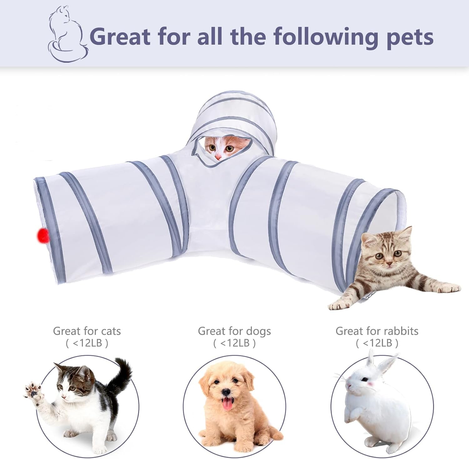 cat-tunnel-collapsible-tube-with-1-play-ball-toys-3-ways-tunnels-for-indoor-cats-puppy-kitty-kitten-rabbit-white-and-gray