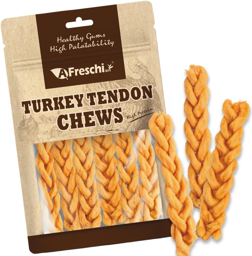 afreschi-turkey-tendons-dog-treats-braided-sticks-3-5-oz-rawhide-free-puppy-chews
