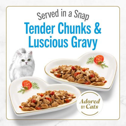 Purina Fancy Feast Petites Ocean Whitefish Entree with Tomato in Gravy Gourmet Wet Cat Food - (Pack of 12) 2.8 Oz. Tubs2