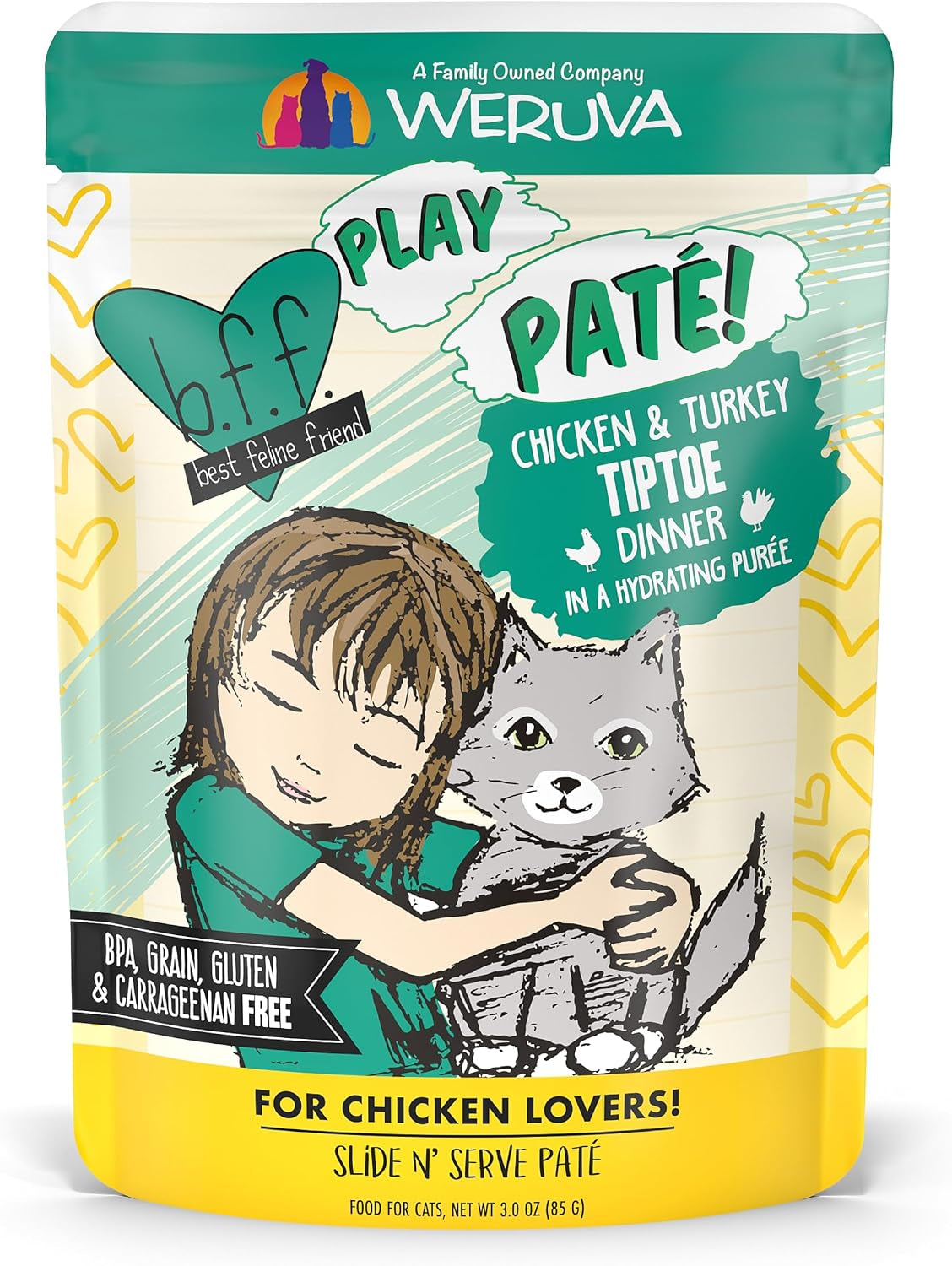 weruva-b-f-f-play-best-feline-friend-pate-lovers-aw-yeah-pate-partay-variety-pack-3oz-pouch-pack-of-12