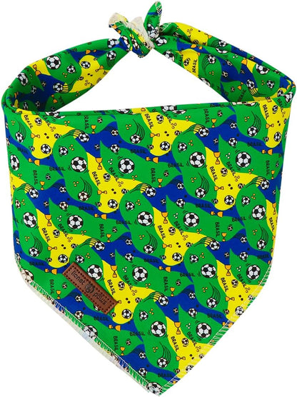 Lionet Paws Dog Bandana for Small Medium Large Dogs, Cat Kerchief Blue DOIT, Triangle Bibs Scarf for Girl or Boy15