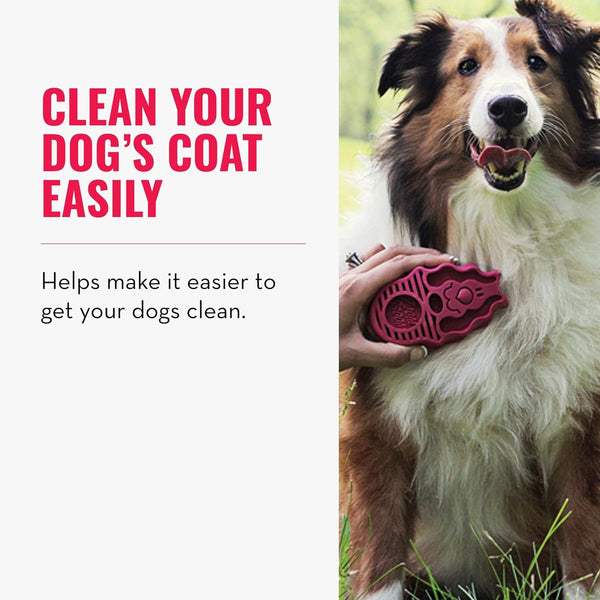 KONG - Zoomgroom - Dog Brush for Grooming and Shampooing - Red Brush for Large Dogs2