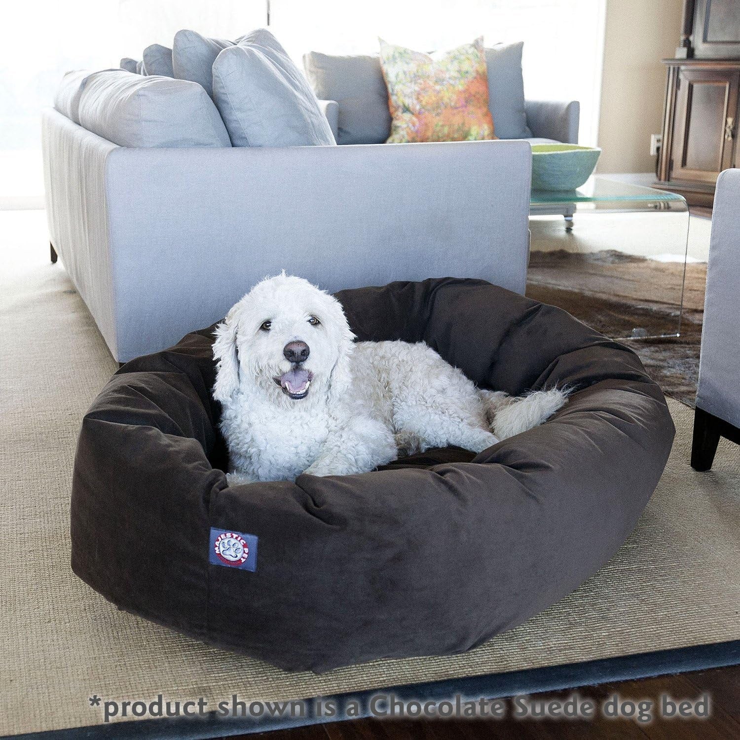 majestic-pet-32-inch-suede-calming-dog-bed-washable-cozy-soft-round-dog-bed-with-spine-support-for-dogs-to-rest-their-head-fluffy-donut-dog-bed-32x23x7-inch-round-pet-bed-medium-sage