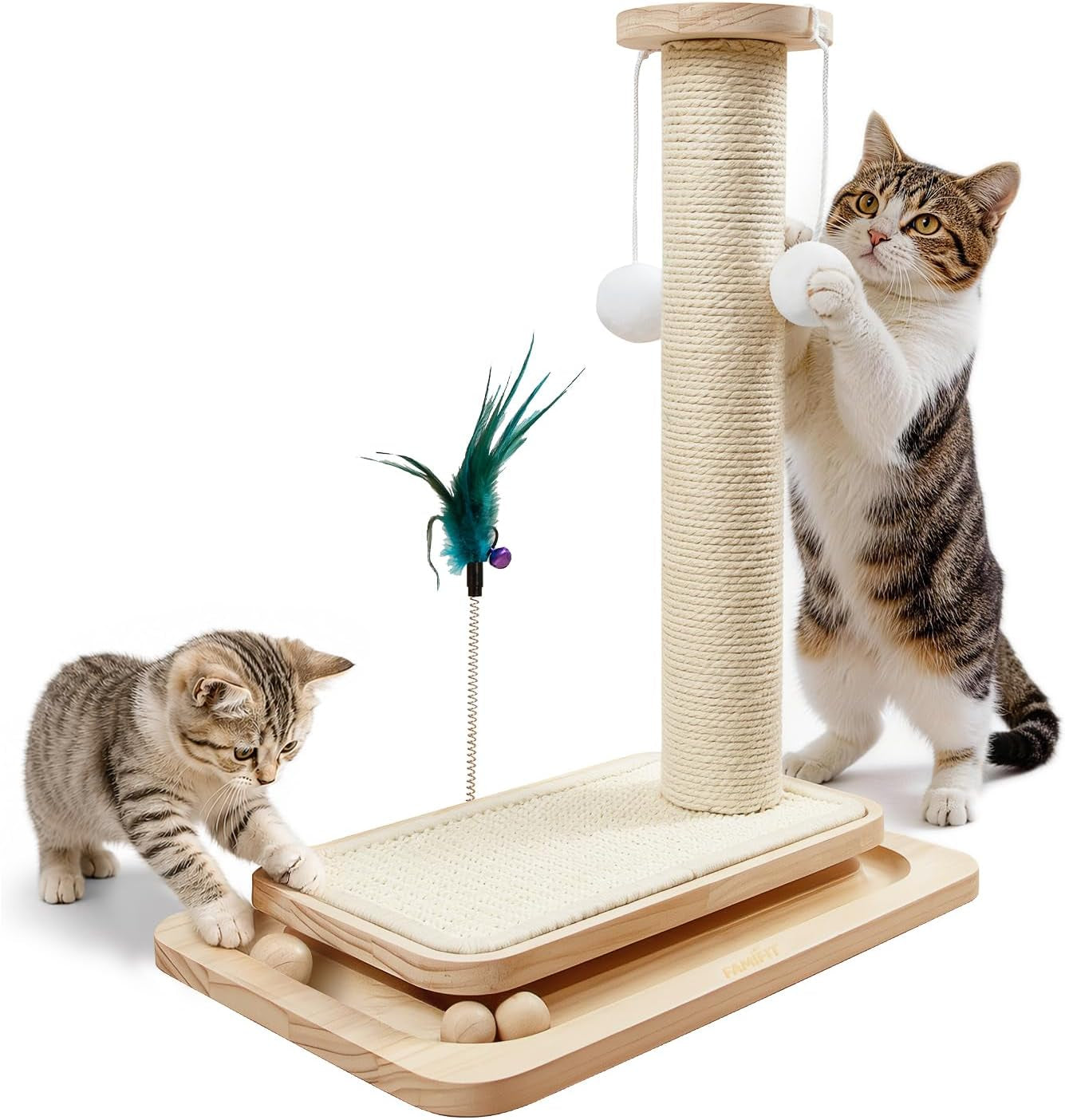 cat-scratching-post-with-sisal-mat-and-wooden-base-indoor-scratcher-stable-cat-scratch-furniture-with-durable-sisal-post-scratch-mat-and-hanging-ball-protects-furniture-easy-assembly