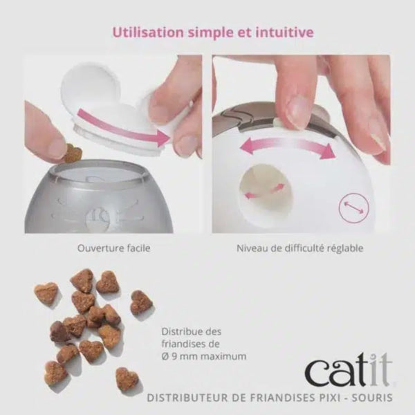 Catit PIXI Treat Dispenser, Interactive Treat Dispensing Cat Toy, Mouse6