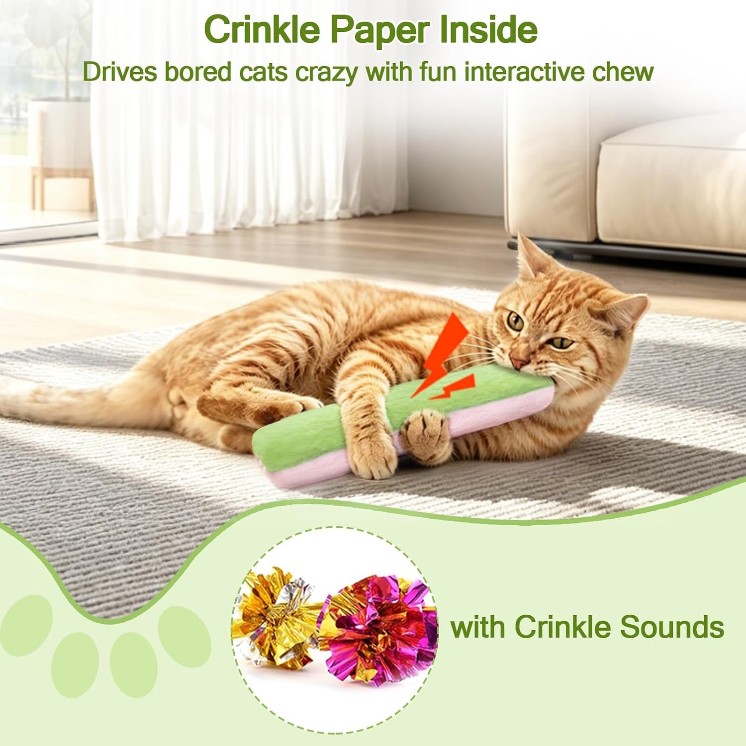 retro-shaw-refillable-catnip-cat-kicker-toys-pillows-10-1-inches-crinkle-sound-safe-and-durable-for-indoor-cats-soft-plush-boredom-relief-interactive-fun