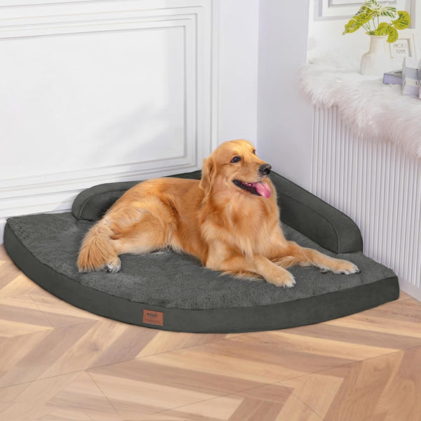 MEKIY Orthopedic Waterproof Dog Bed with Sides for Extra Large Sizes Dogs | Egg Crate Foam, Waterproof Liner, Anti-Slip Bottom, Space-Saving, Perfect for Corners and Sofa Edges, 40 X 40 Inch27