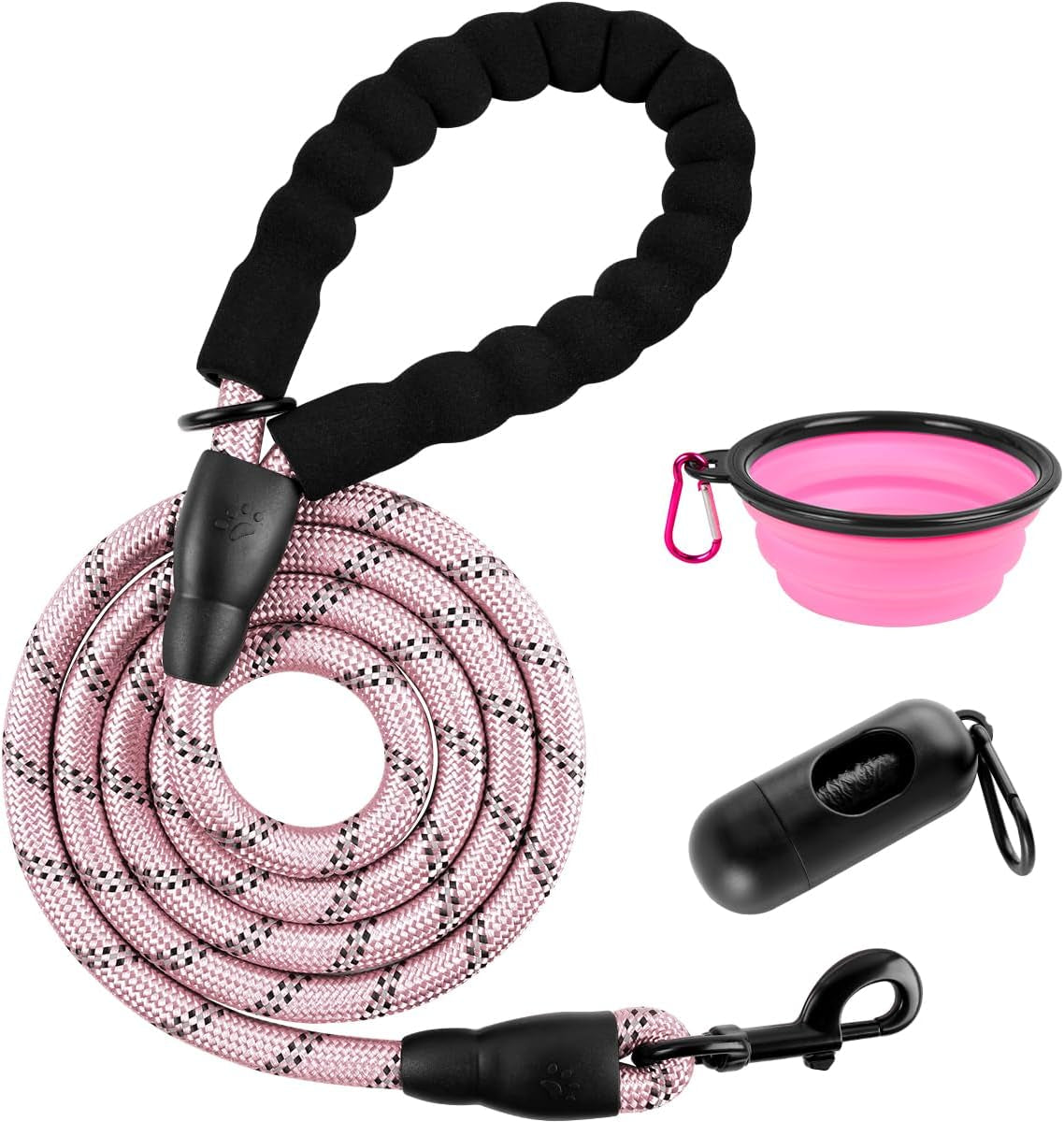barkbay-dog-leashes-for-large-dogs-heavy-duty-dog-leash-4-5-6-ft-with-comfortable-padded-handle-and-highly-reflective-threads-for-medium-large-dogs-walking-training-running-5ft-1-2-pink