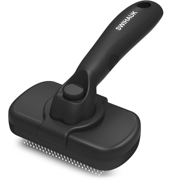 Swihauk Self Cleaning Slicker Brush - Skin Friendly Deshedding Grooming Tool for Dogs & Cats, Suitable for Shedding & Haired Pets, with Pet Supplies Accessories, Blue9