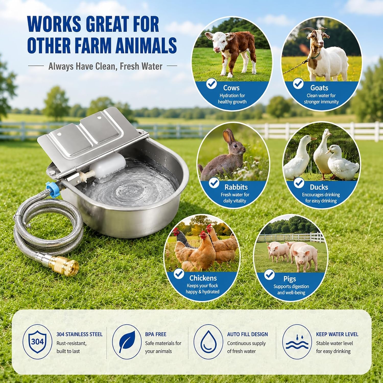 fhtonge-304-stainless-steel-automatic-dog-water-bowl-dispenser-with-outfall-float-valves-auto-fill-wall-mounted-dog-waterer-for-outdoor-big-dog-livestock-poultry-horse-cow-goat-pig-chicken-duck-rabbit