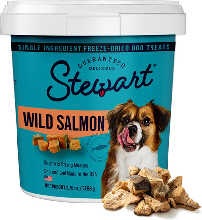 Stewart Freeze Dried Dog Treats, 100% Wild Salmon, 9.5 Oz Tub | Premium Quality Raw Protein, Single Ingredient, High Protein Training Treats & Food Topper, No Refrigeration, Cat Friendly11