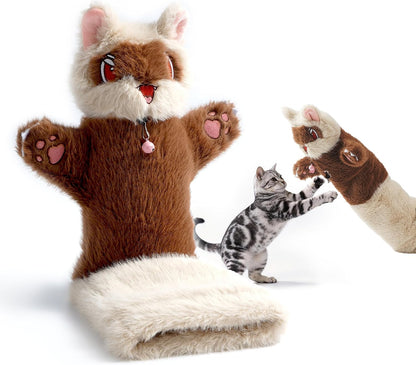 Cat Wrestling Glove, 22 Inch Cat Puppet Wrestler with 5 Catnip Pouches & 3 Layer Resistant Protection, Interactive Cat Toy with Treat Pocket for Boredom Relief & Mental Stimulation9