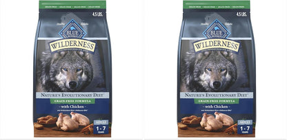 Blue Buffalo Wilderness with Chicken High Protein Grain Free Dry Dog Food for Adult Dogs, 34% Protein, Supports Immunity with Antioxidant-Rich Lifesource Bits, 4.5 Lbs.11
