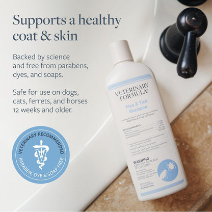 Veterinary Formula Flea and Tick Shampoo for Dogs and Cats, 16 Oz4