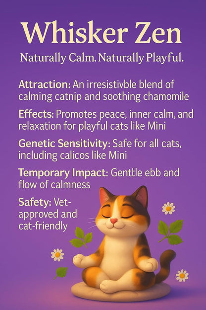 Whisker Zen Natural Catnip and Chamomile Blend for Cats, Calming Herbal Mix (4Oz Bag)3