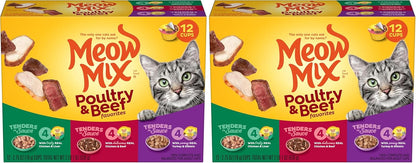 Meow Mix Poultry & Beef Favorites, Wet Food Variety Pack, 24 Cups14
