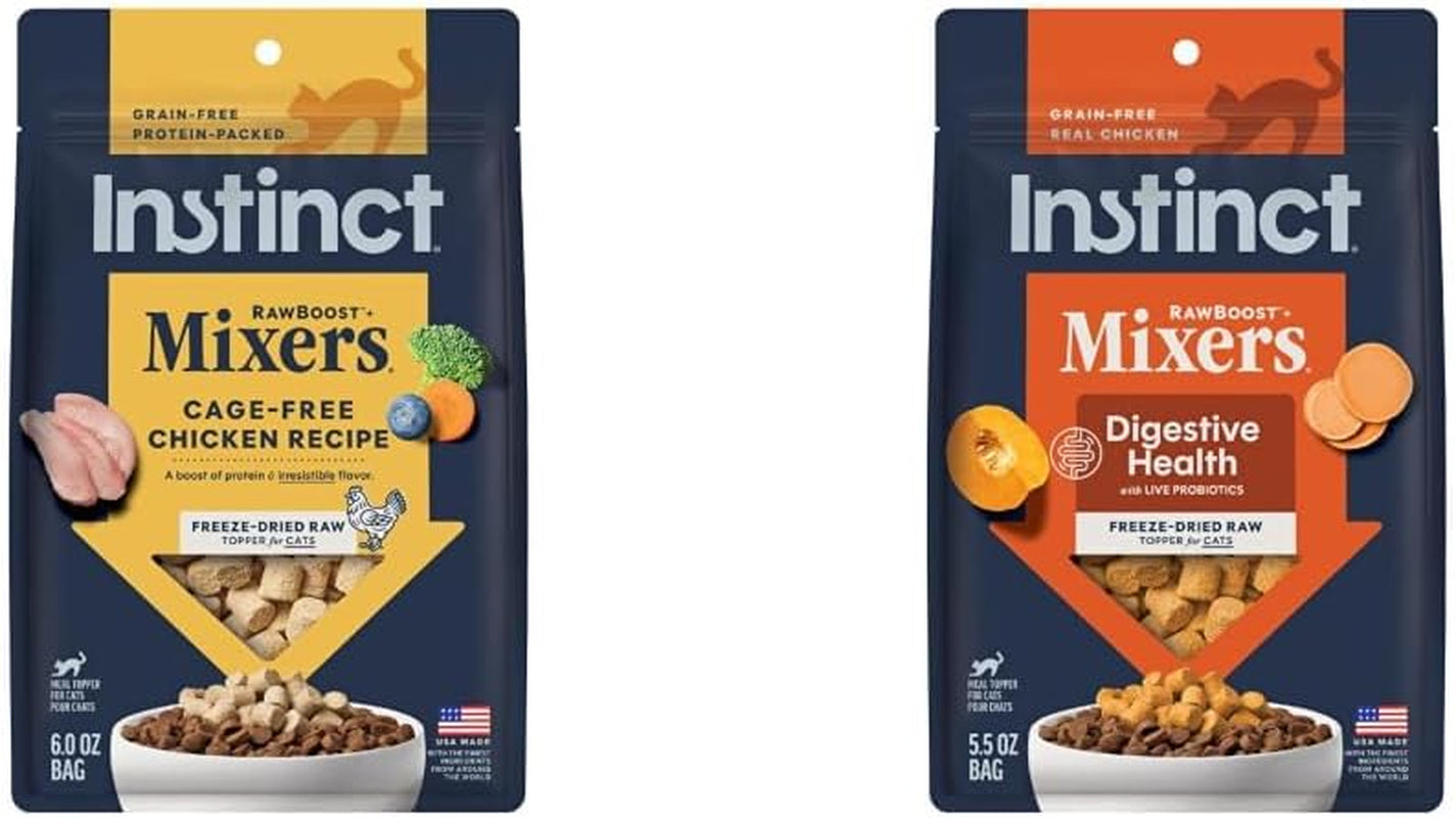 instinct-freeze-dried-mixers-cat-food-toppers-digestive-health-5-5-oz-freeze-dried-raw-meal-topper-or-treat-functional-whole-foods-fiber-and-probiotics-for-gut-support