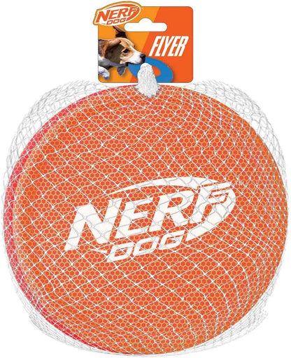 Nerf Dog Nylon Flyer Dog Toy, Flying Disc, Lightweight, Durable and Water Resistant, Great for Beach and Pool, 9 Inch Diameter, for Medium/Large Breeds, Single Unit, Red7