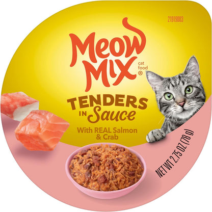 Meow Mix Poultry & Beef Favorites, Wet Food Variety Pack, 24 Cups15