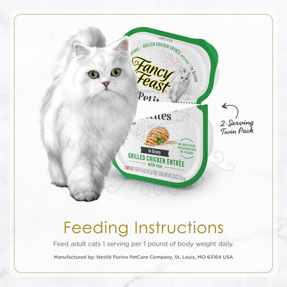 Purina Fancy Feast Gourmet Wet Cat Food Variety Pack, Petites Gravy Collection, Break-Apart Tubs, 48 Servings - (Pack of 24) 2.8 Oz. Tubs6