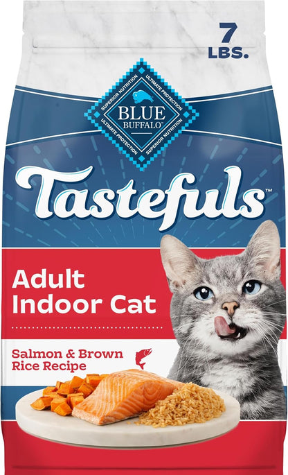Blue Buffalo Tastefuls Chicken & Brown Rice Recipe Dry Indoor Cat Food for Adult Cats, Real Chicken First, Deliciously Healthy Natural Cat Food, Supports Digestive Care and Coat Health, 3 Lbs.21