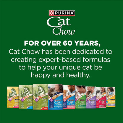 Purina Cat Chow Indoor Healthy Weight and Hairball Dry Cat Food with Chicken - (Pack of 4) 3.15 Lb. Bags12